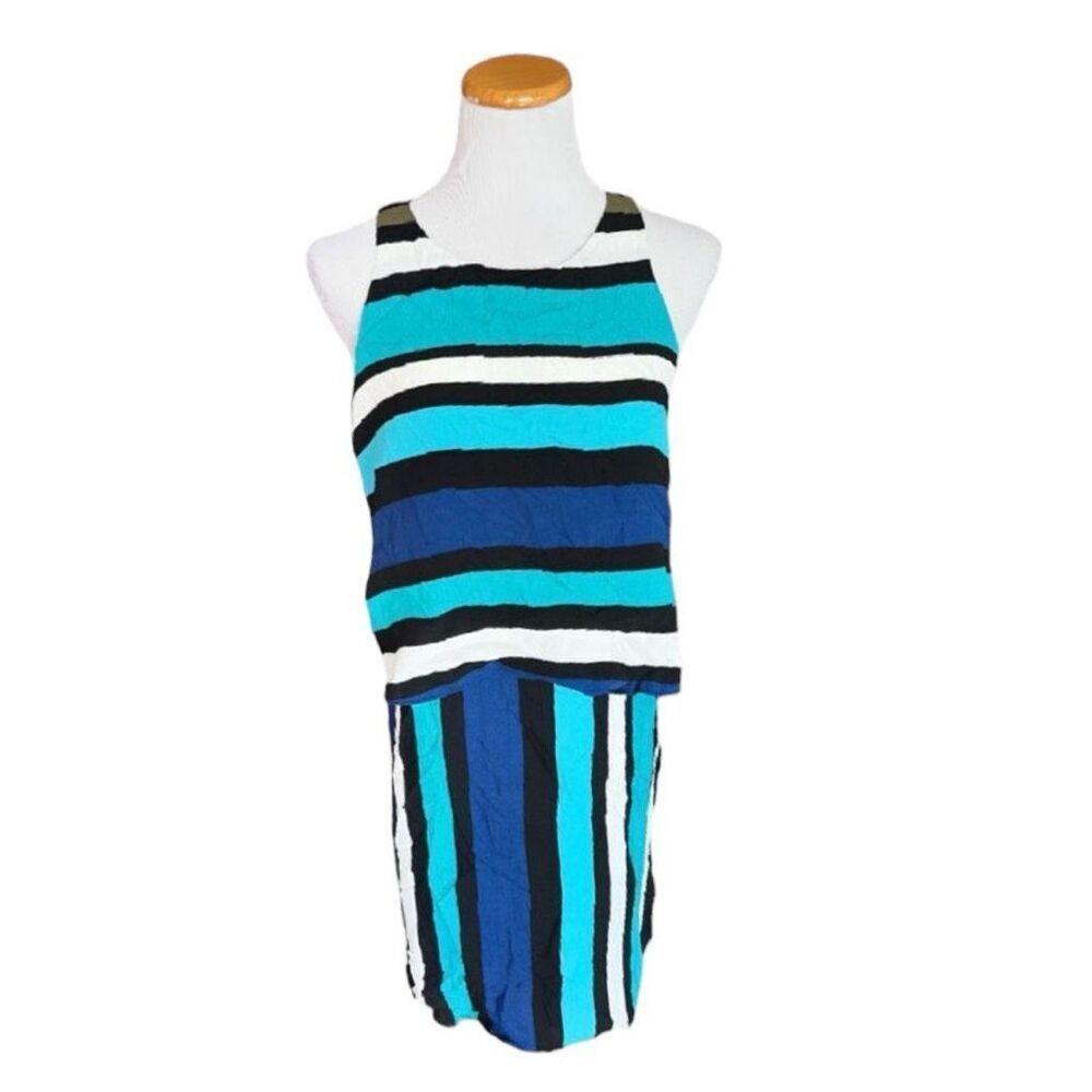 NWT Womens Metaphor Striped Sleeveless Dress - Sz M